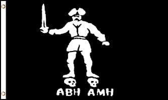 Black Bart Roger Pirate Flag 3x5ft Poly - Flags Importer