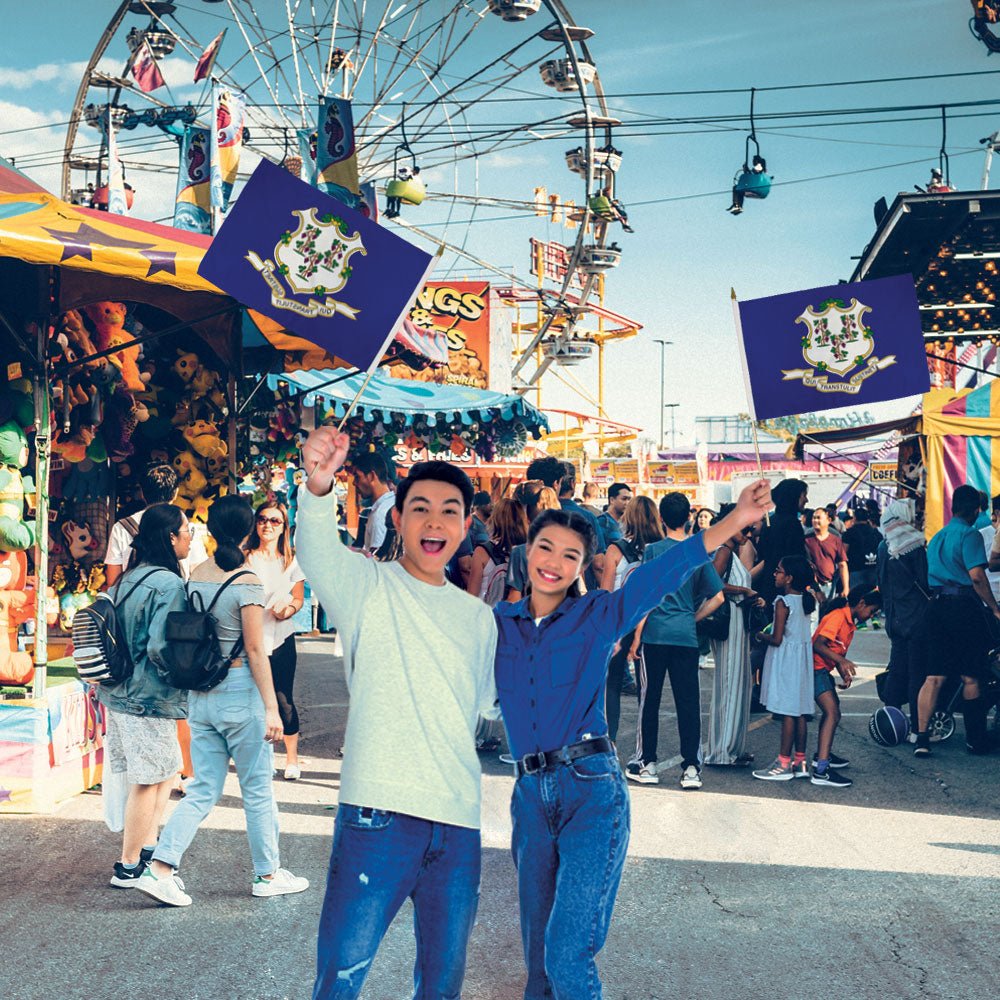 Connecticut 12x18in Stick Flag - Flags Importer