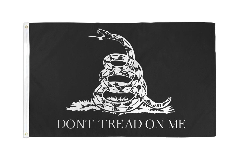 Don't Tread On Me Gadsden (Black) 3x5ft DuraFlag - Flags Importer
