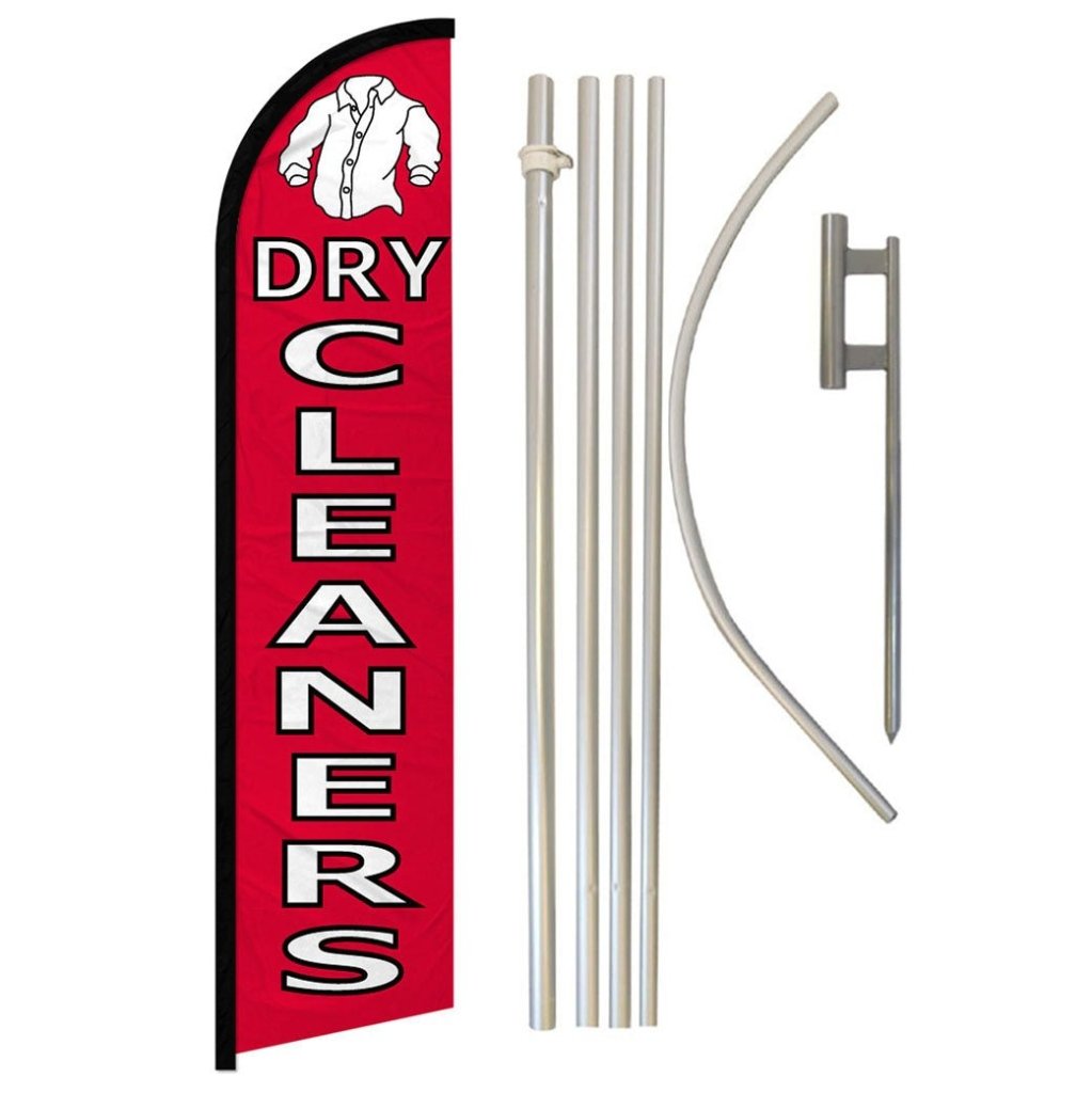 Clean Restrooms 15ft Feather Banner Swooper Flag Kit with pole+spike Clean Restrooms 15ft Feather Banner Swooper Flag Kit with pole+spike