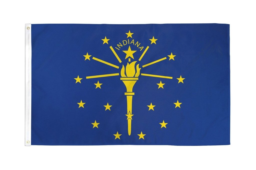Indiana Flag 2x3ft Poly - Flags Importer