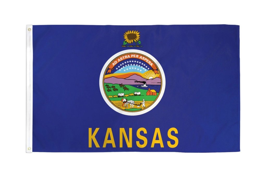 Kansas Flag 3x5ft Poly - Flags Importer