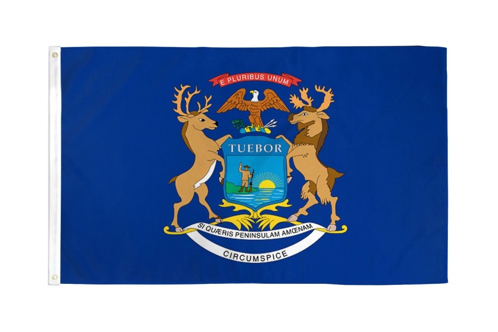 Michigan Flag 2x3ft Poly - Flags Importer