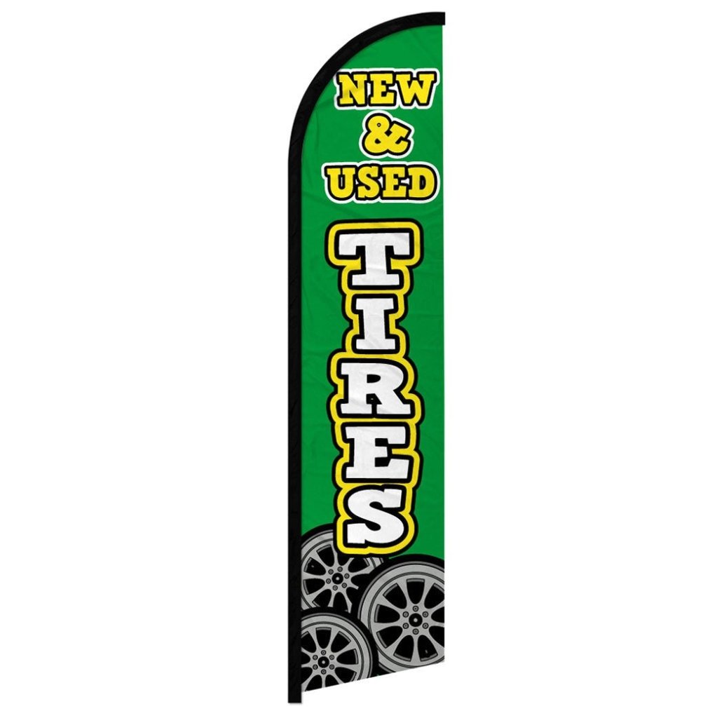 New & Used Tires Windless Banner Flag - Flags Importer