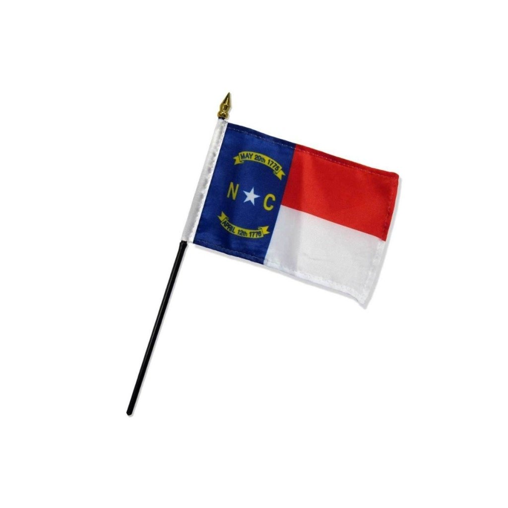 North Carolina 4x6in Stick Flag - Flags Importer
