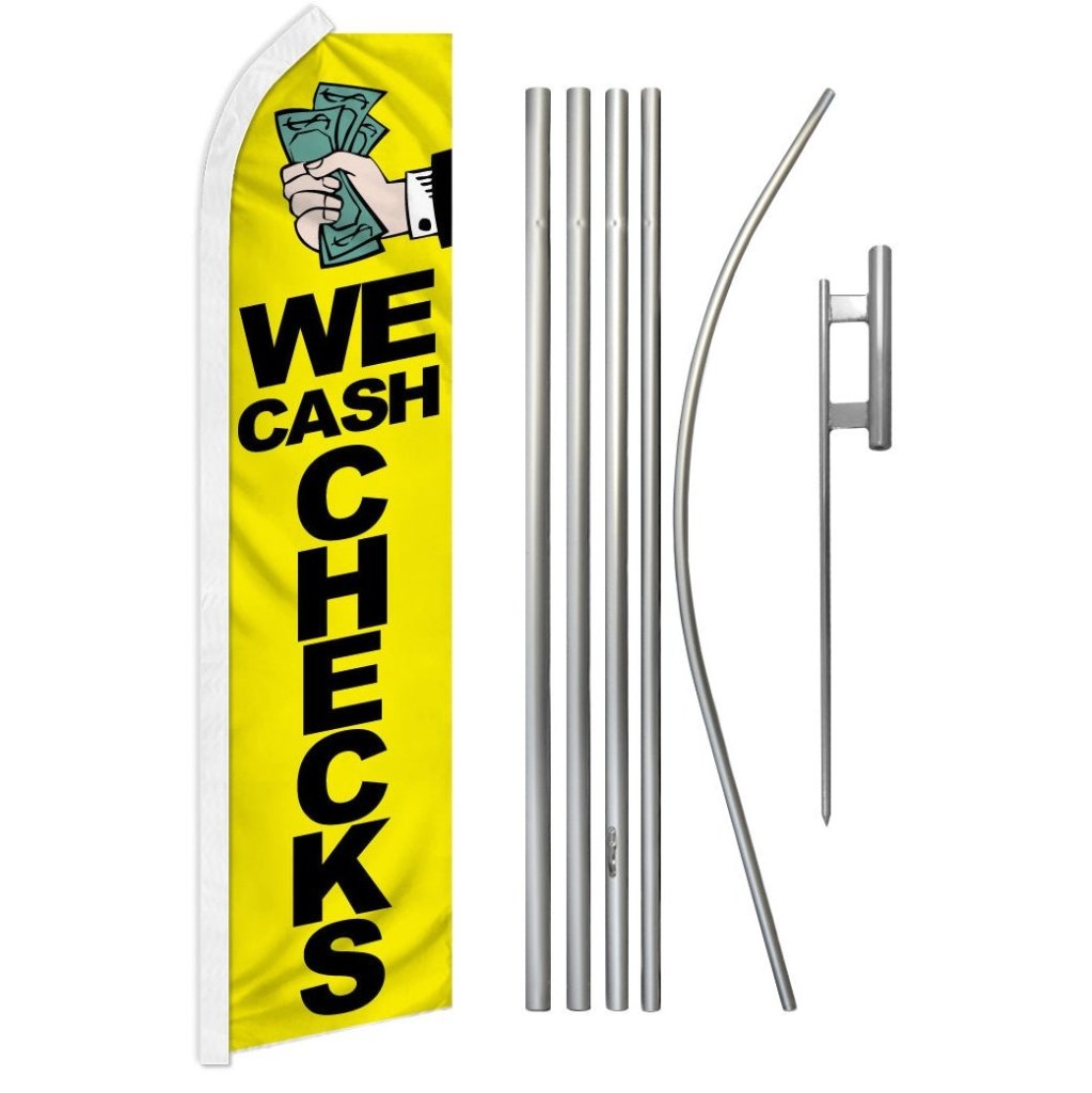 Cash For Gold Extra Wide Windless Swooper Flag – Attention Grabbing Design