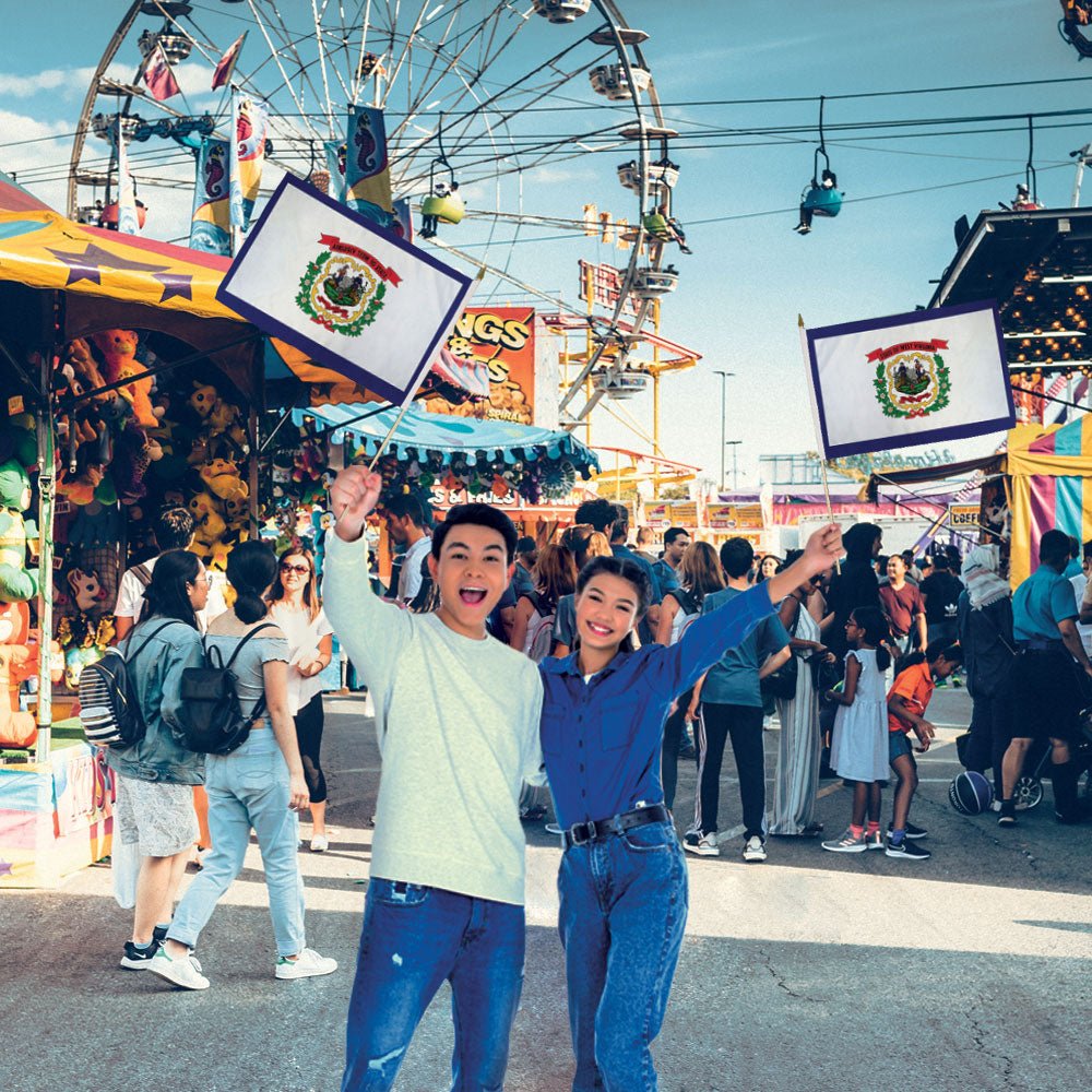 West Virginia 12x18in Stick Flag - Flags Importer