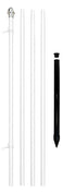 13ft Aluminum (White) Outdoor Pole with Ground Spike - Flags Importer