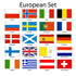 (2x3ft) Set of 20 European Flags