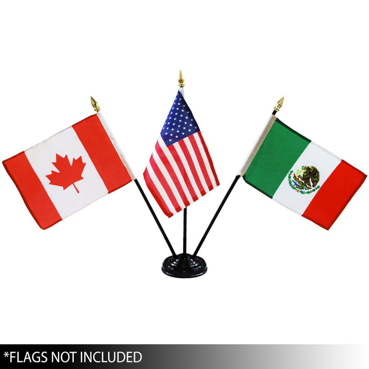 3-Hole Black Desktop Flag Stand for 4x6 inch flag Weighted | Flags ...