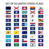 (3x5ft) Set of 50 State Flags