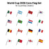 World Cup 2026 Core Flag Set – 16 Countries (4x6in)