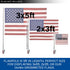 5ft Hand - Held Collapsible Flag Pole (Red) - Flags Importer