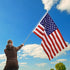 5ft Hand - Held Collapsible Flag Pole (Red) - Flags Importer