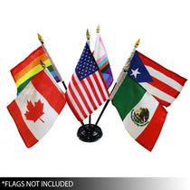 6-Hole Black Desktop Flag Stand for 4x6 inch flag Weighted | Flags ...