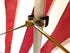 8ft Silver Indoor Pole with Eagle Top and American Made USA Flag Kit