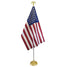 8ft Silver Indoor Pole with Eagle Top and American Made USA Flag Kit