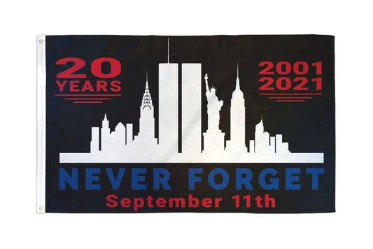 9/11 Never Forget Flag 3x5ft Poly | Flags Importer | Remembrance House Flag