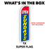 Open Sundays (Red & Blue) Super Flag