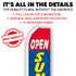 Open Sundays (Red & Blue) Super Flag