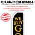 We Buy Gold (Black) Super Flag