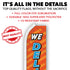 We Deliver (Orange & Blue) Super Flag
