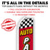 Auto Parts  (Red Checkered) Super Flag