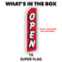 Open (Red & White) Super Flag
