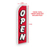 Open (Red & White) Super Flag