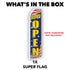 Now Open (Patriotic) Super Flag