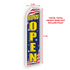 Now Open (Patriotic) Super Flag