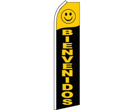 Bienvenidos (Yellow & Black) Super Flag