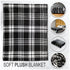 Black & White Plaid Soft Plush 50x60in Blanket