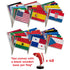 World Cup 2026 Flagship Flag Set – 48 Countries (12x18in Stick Flags with Black Wooden Bases)