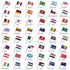 World Cup 2026 48 Country Desk Flag Set with Gold Bases | International Soccer Flags