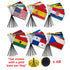 World Cup 2026 48 Country Desk Flag Set with Gold Bases | International Soccer Flags