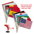 World Cup 2026 Core Flag Set – 16 Countries (12x18in Stick Flags with Black Wooden Bases)