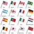 World Cup 2026 Core Flag Set – 16 Countries (4x6in)