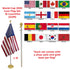 World Cup 2026 Flag Kit – Top 16 Countries with 8ft Poles & Gold Bases