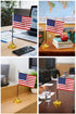 USA 4x6in Flag & Base Set