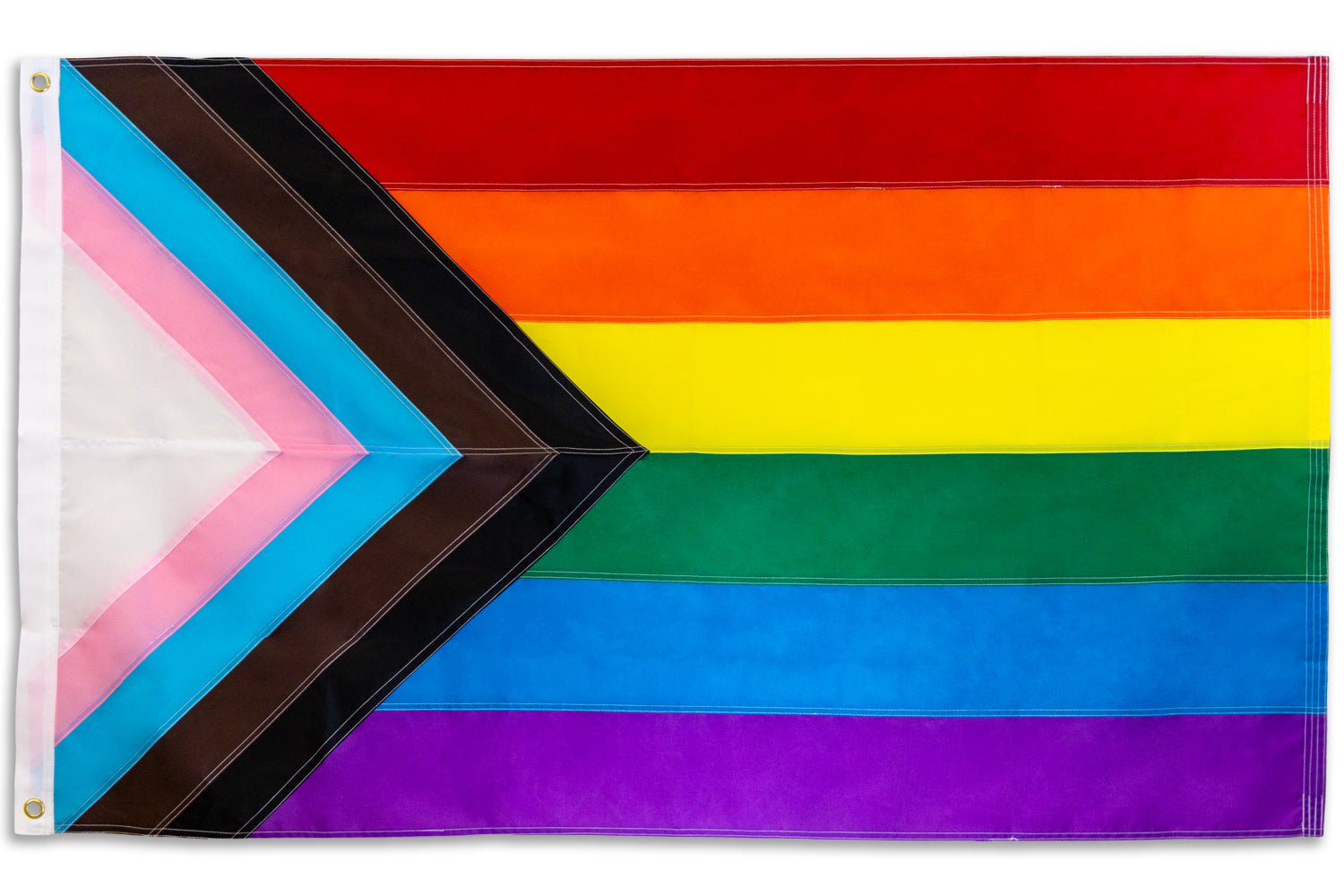 Progress Pride Embroidered Flag 3x5ft