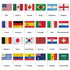 World Cup 2026 Expanded Flag Set – 24 Countries (12x18in Stick Flags)