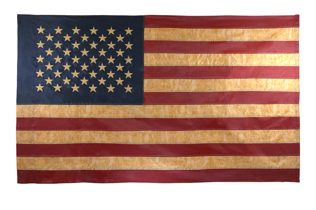 USA Vintage Embroidered Home Banner Oxford Poly 3x5ft