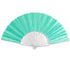Glitter Mermaid Green Small Hand Fan (Clear Handle)
