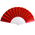Glitter Red Small Hand Fan (Clear Handle)