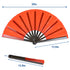Transparent Glitter Red X-Large Hand Fan