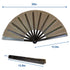 Transparent Glitter Black X-Large Hand Fan