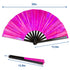 Transparent Glitter Hot Pink X-Large Fan