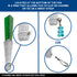 Glitter Green Small Hand Fan (Clear Handle)
