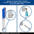 Glitter Royal Blue Small Hand Fan (Clear Handle)